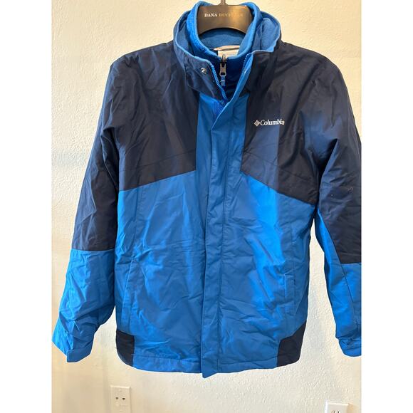 Columbia Interchange 3 In 1 jacket Boys Size Large (14) Blue - Picture 1 of 4